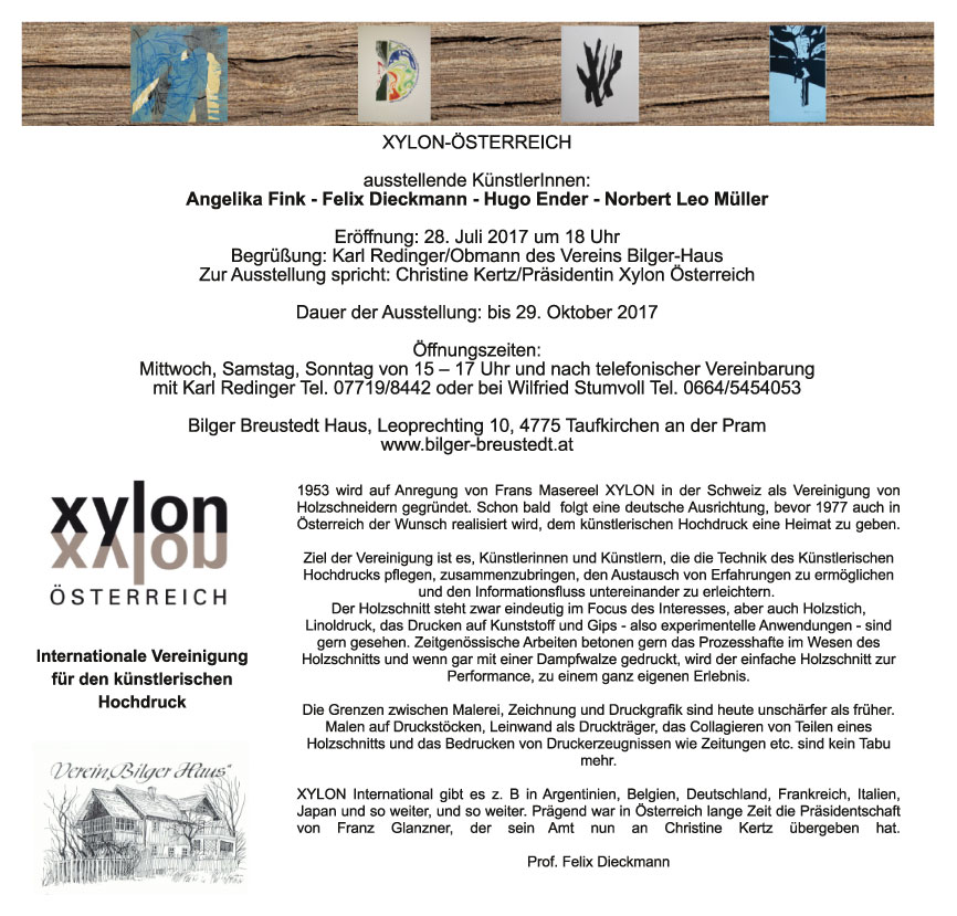Einladung Neu Xylon Bilger