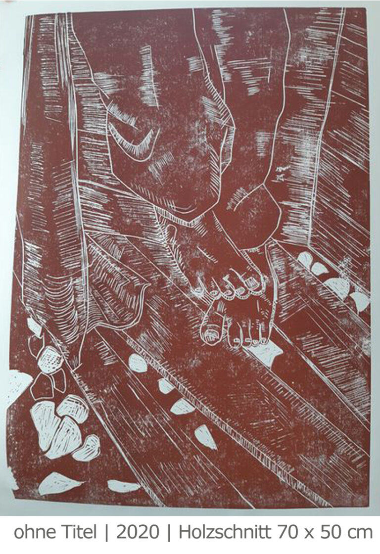 st. wolfgang am wolfgangsee, 2017, farblinolschnitt 30 x 42 cm