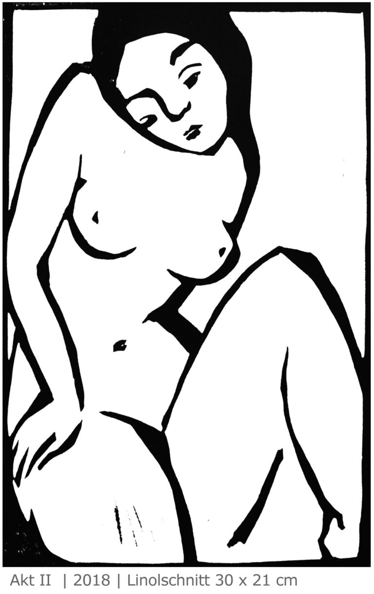 Lydia Wassner-Hauser st. wolfgang am wolfgangsee, 2017, farblinolschnitt 30 x 42 cm