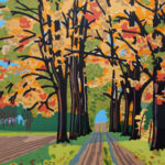 herbstliche allee
